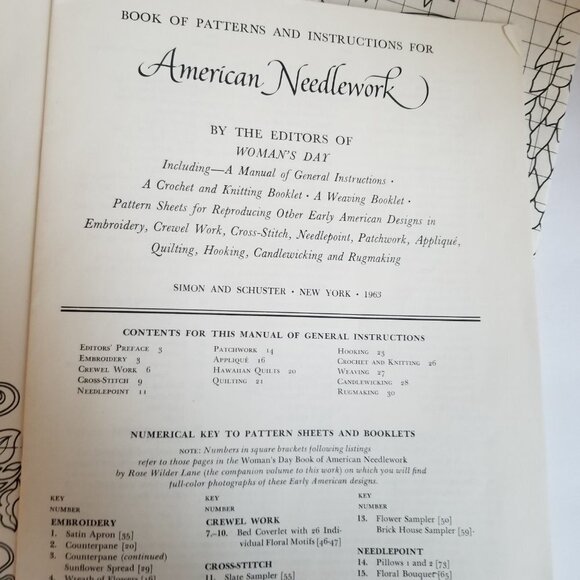 American Needlework Book of Patterns and Instructions Woman’s Day Vintage 1963 - Picture 7 of 12